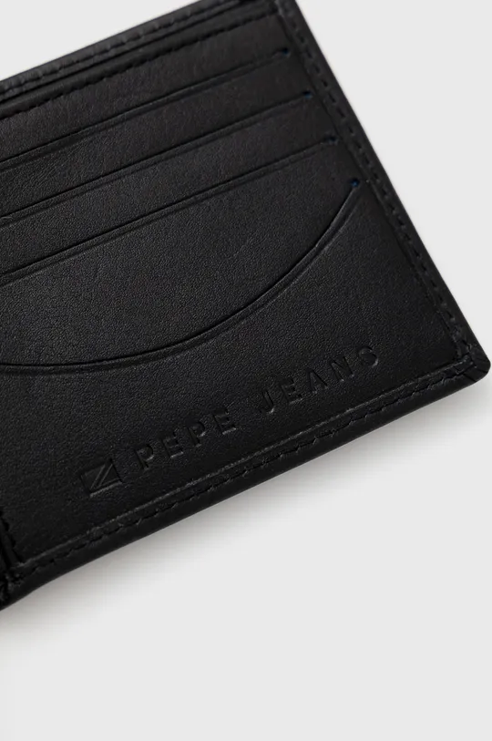 Δερμάτινο πορτοφόλι Pepe Jeans Mike Wallet μαύρο