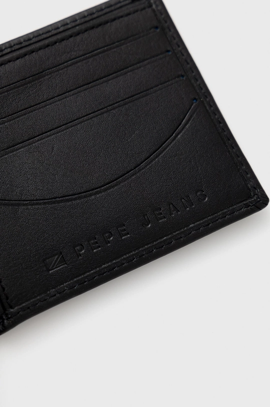 Шкіряний гаманець Pepe Jeans Mike Wallet чорний