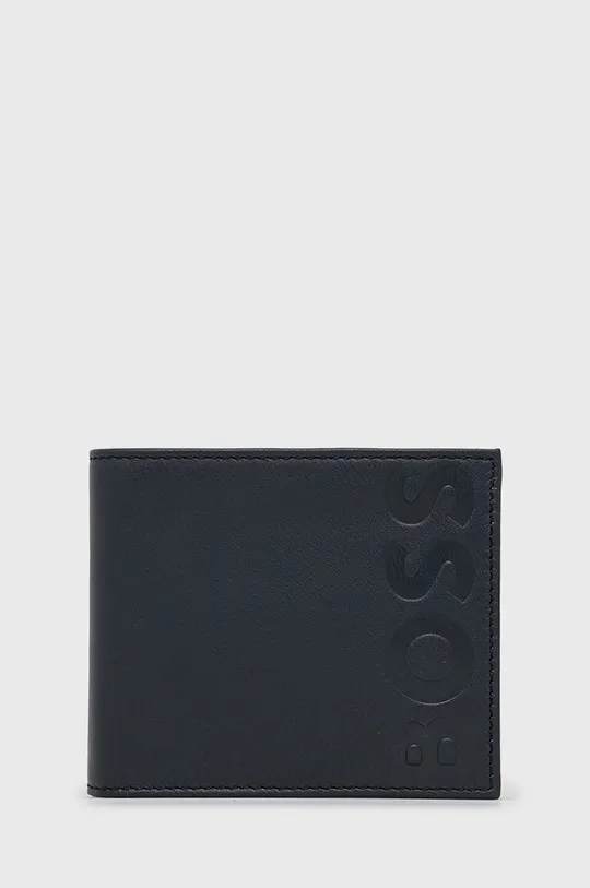 σκούρο μπλε Δερμάτινο πορτοφόλι BOSS Ανδρικά