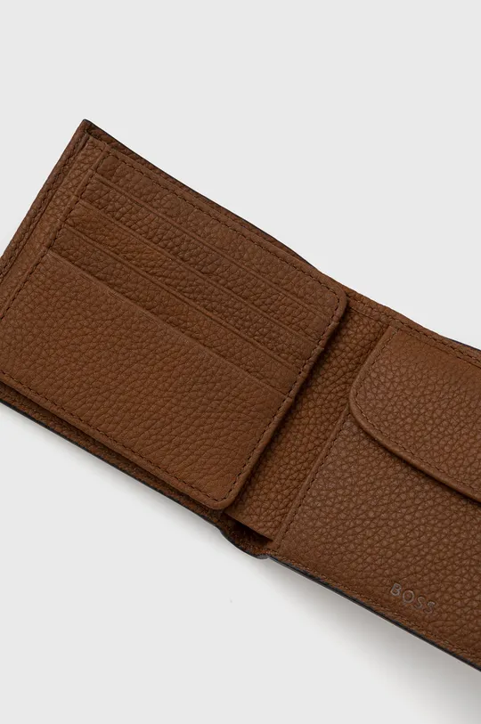Kožená peňaženka BOSS  Podšívka: 100% Polyester Základná látka: 100% Prírodná koža