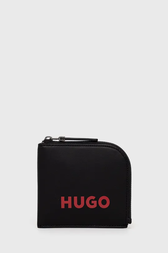 czarny HUGO portfel skórzany 50468104 Męski