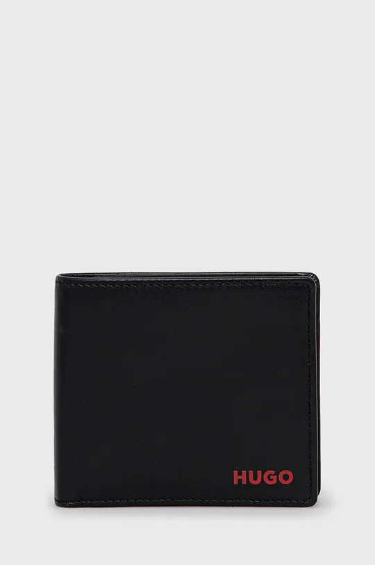 črna Usnjena denarnica HUGO Moški