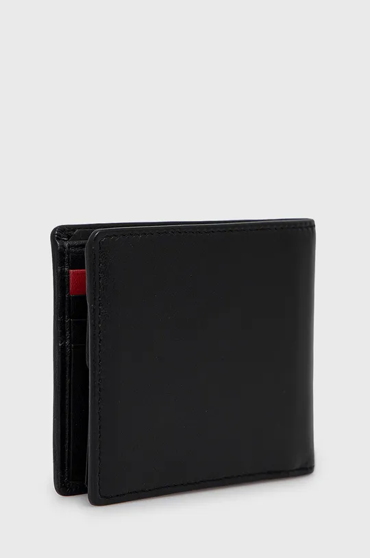 Usnjena denarnica HUGO črna