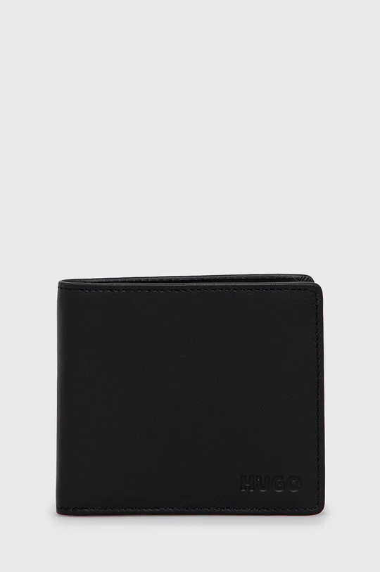 čierna Kožená peňaženka HUGO Pánsky