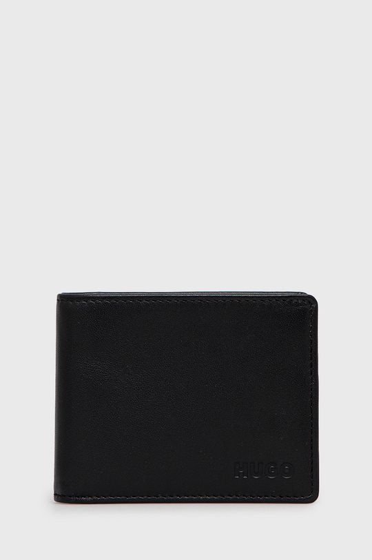 čierna Kožená peňaženka HUGO Pánsky