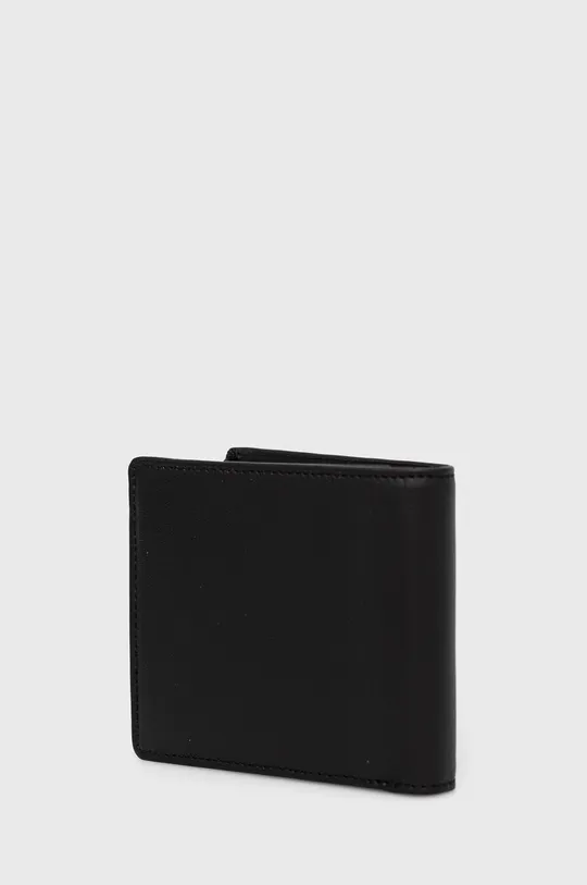 Δερμάτινο πορτοφόλι και θήκη καρτών HUGO μαύρο