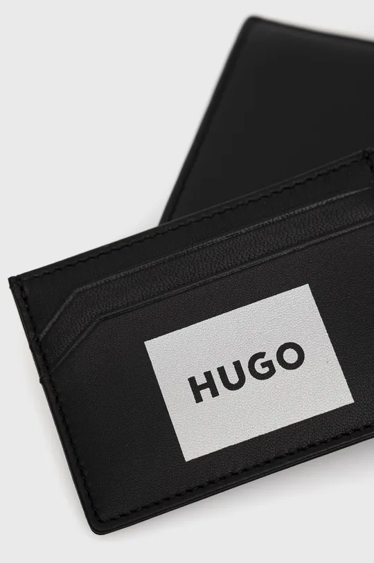 Δερμάτινο πορτοφόλι και θήκη καρτών HUGO  100% Δέρμα πρόβατου