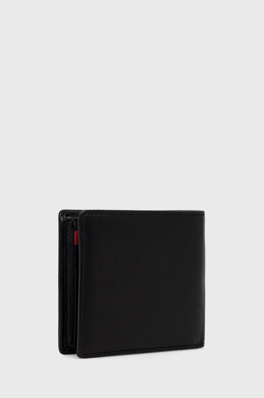 Шкіряний гаманець HUGO чорний
