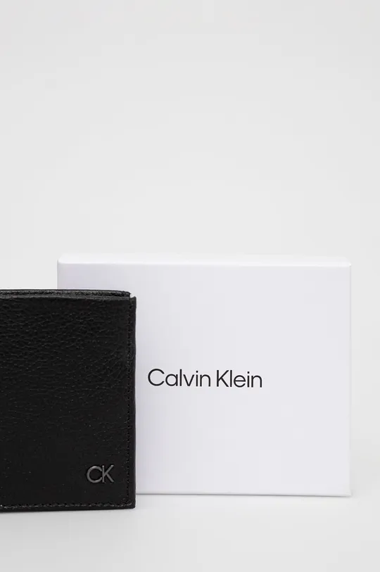μαύρο Δερμάτινο πορτοφόλι Calvin Klein