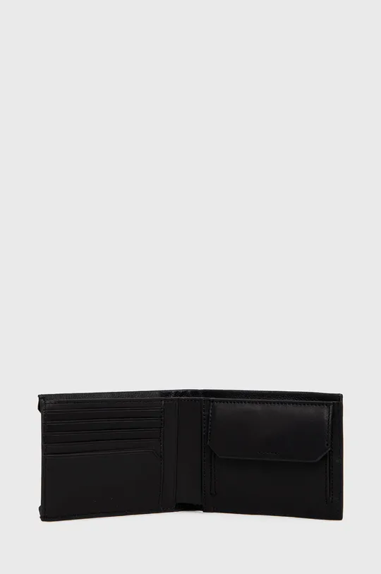 чёрный Кожаные кошелёк и чехол для карт Calvin Klein