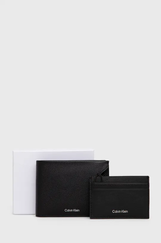 Calvin Klein portfel i etui na karty skórzane Męski