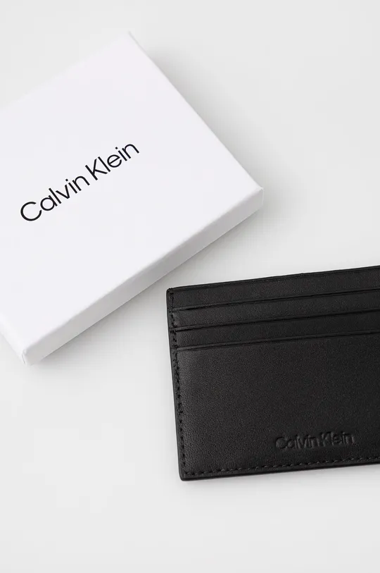 Calvin Klein usnjen etui za kartice  100% Naravno usnje