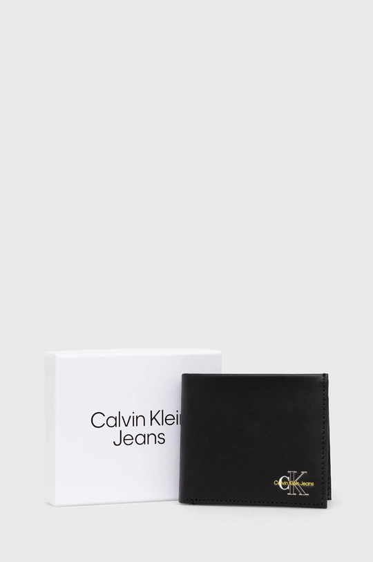 μαύρο Δερμάτινο πορτοφόλι Calvin Klein Jeans