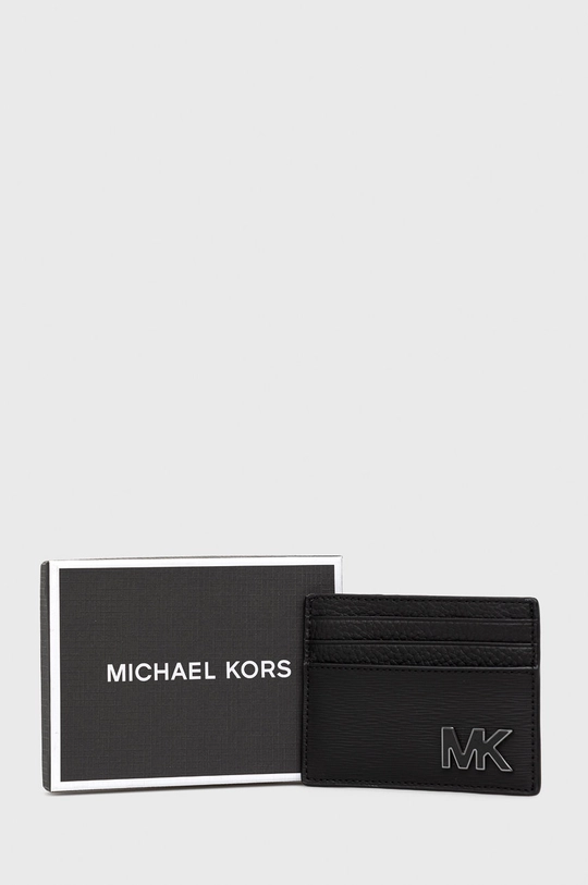 czarny Michael Kors etui na karty skórzane 39S2MHDD2T