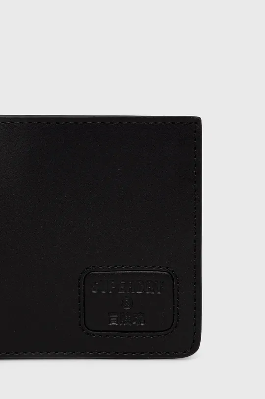 Kožená peňaženka Superdry čierna