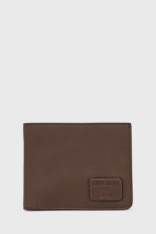 hnedá Kožená peňaženka Superdry Pánsky