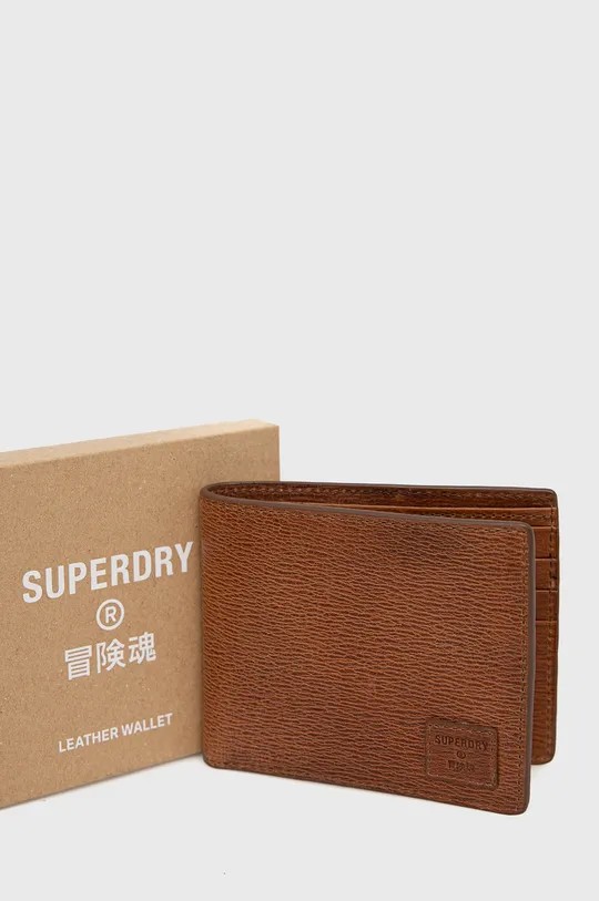 hnedá Kožená peňaženka Superdry