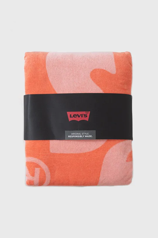 Βαμβακερή πετσέτα Levi's πορτοκαλί