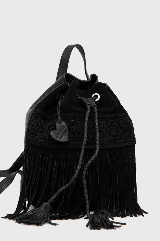 Semišový ruksak Desigual čierna