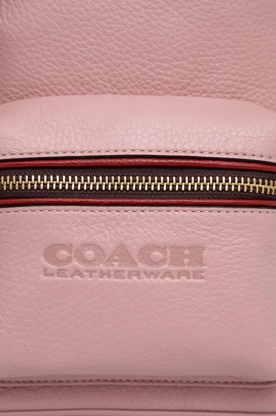 ružová Kožený ruksak Coach