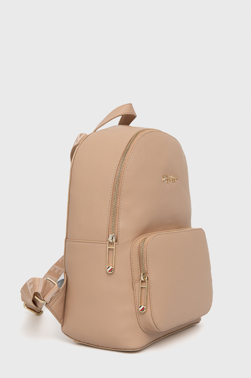 Рюкзак Tommy Hilfiger Iconic женский цвет бежевый маленький однотонный ...