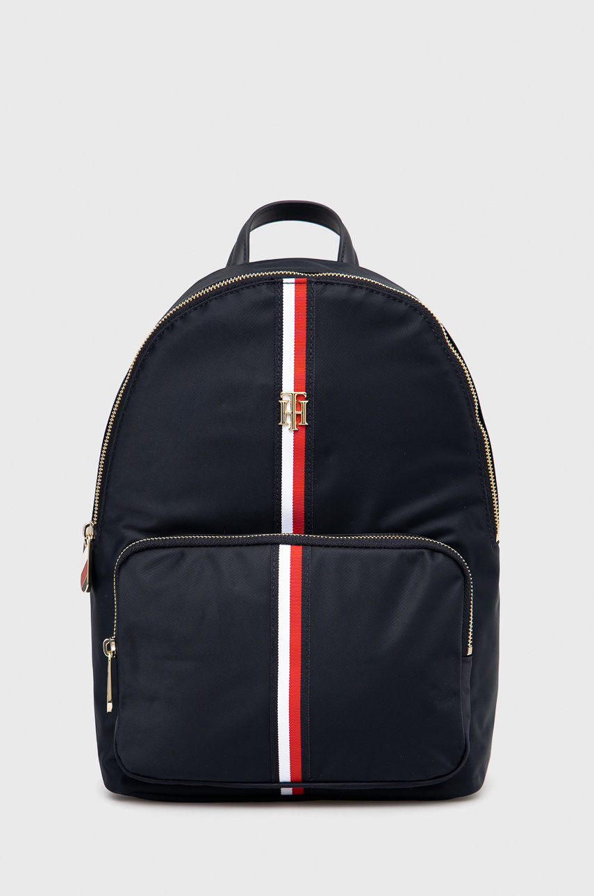 Рюкзак Tommy Hilfiger женский цвет синий маленький с аппликацией ...
