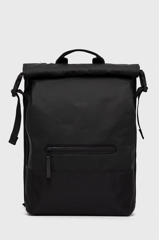 μαύρο Σακίδιο πλάτης Rains 13720 Buckle Rolltop Rucksack Unisex