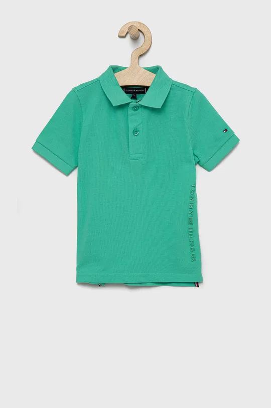 zelena Pamučna polo majica Tommy Hilfiger Za dječake