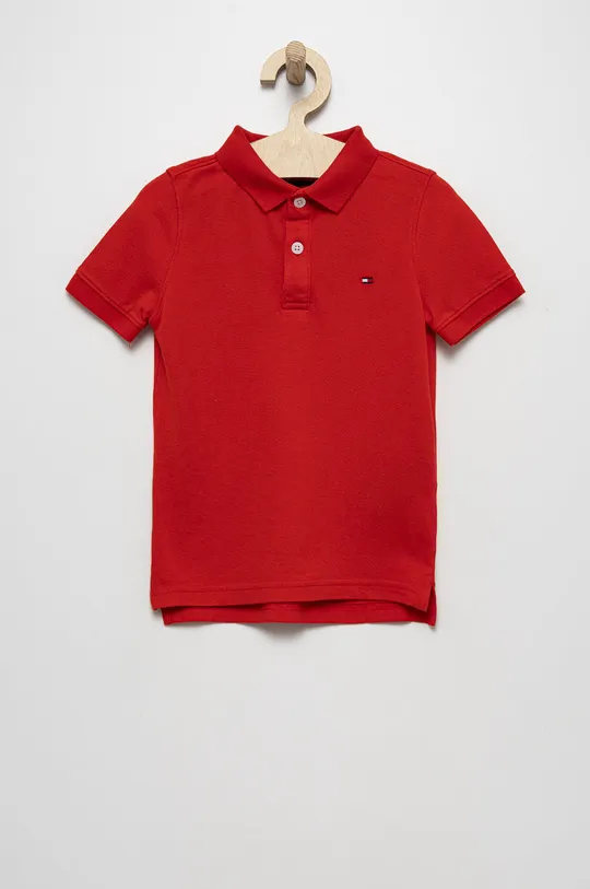 κόκκινο Παιδικά βαμβακερά μπλουζάκια πόλο Tommy Hilfiger Για αγόρια