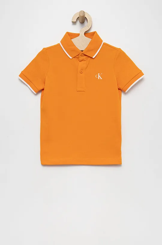πορτοκαλί Παιδικό πουκάμισο πόλο Calvin Klein Jeans Για αγόρια