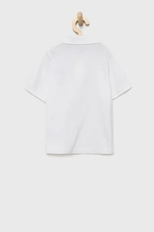 Παιδικά βαμβακερά μπλουζάκια πόλο GAP λευκό