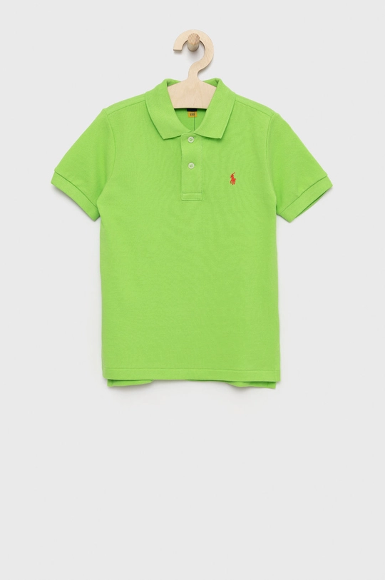 zelená Detská bavlenná polokošeľa Polo Ralph Lauren Chlapčenský