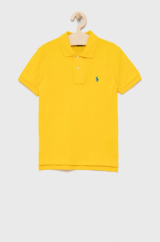 žltá Detská bavlenná polokošeľa Polo Ralph Lauren Chlapčenský