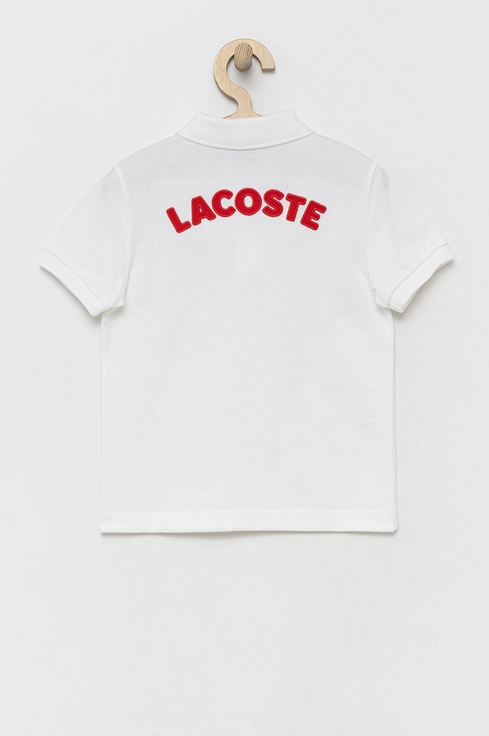 Lacoste - Παιδικά βαμβακερά μπλουζάκια πόλο λευκό