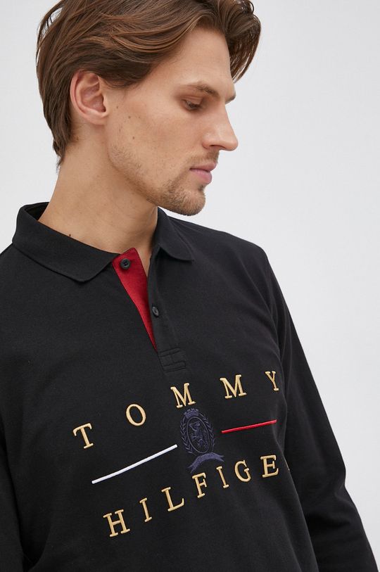 Bavlnené tričko s dlhým rukávom Tommy Hilfiger Pánsky