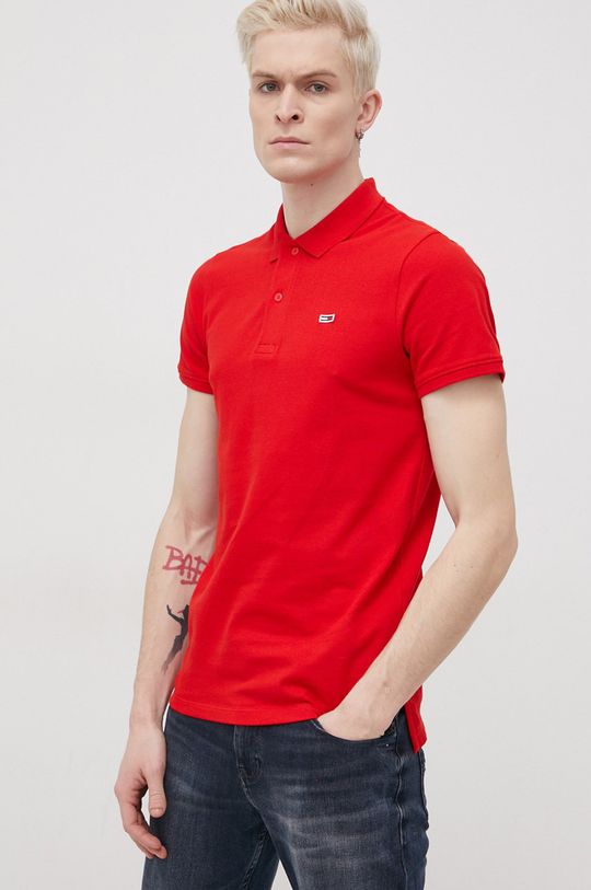 Polo majica Tommy Jeans crvena