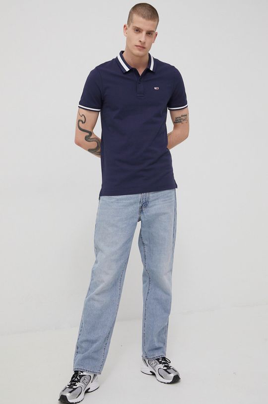 Polo majica Tommy Jeans mornarsko plava