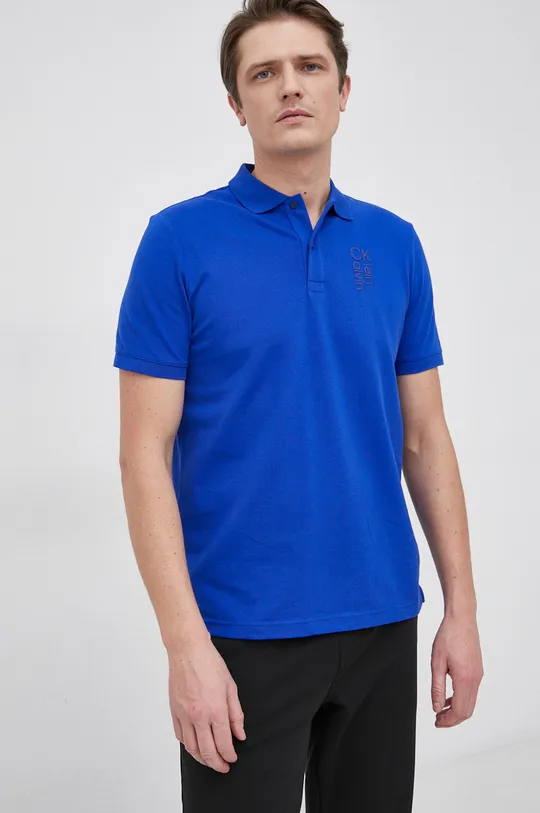 modrá Calvin Klein - Polo tričko Pánsky