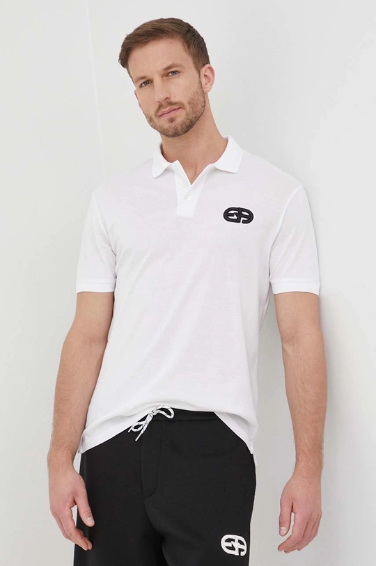 biały Emporio Armani polo bawełniane Męski