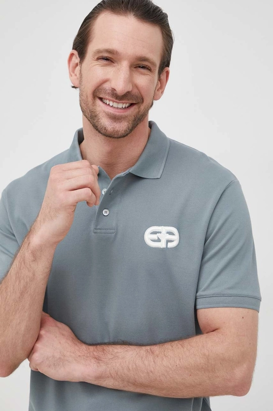 zielony Emporio Armani polo bawełniane