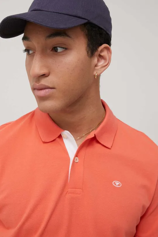 πορτοκαλί Βαμβακερό μπλουζάκι πόλο Tom Tailor