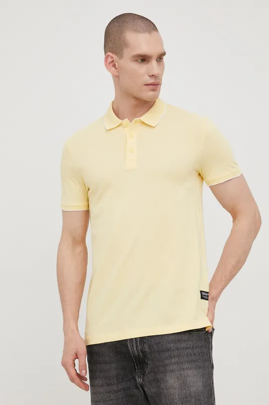 žltá Bavlnené polo tričko Tom Tailor Pánsky