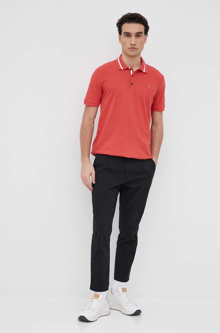 Guess tricou polo rosu