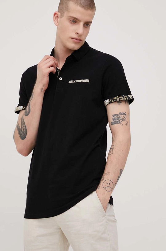 czarny Produkt by Jack & Jones polo bawełniane