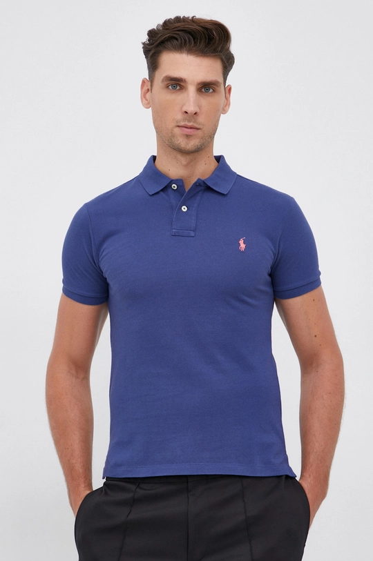 niebieski Polo Ralph Lauren Polo bawełniane 710536856309 Męski