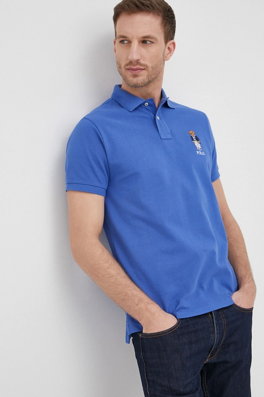 Polo Ralph Lauren Polo bawełniane 710853312007 niebieski