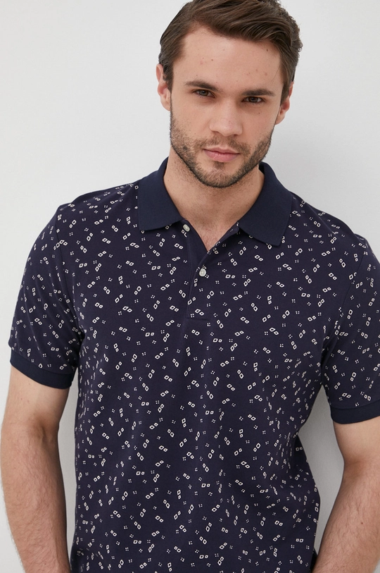 granatowy Scotch & Soda polo bawełniane