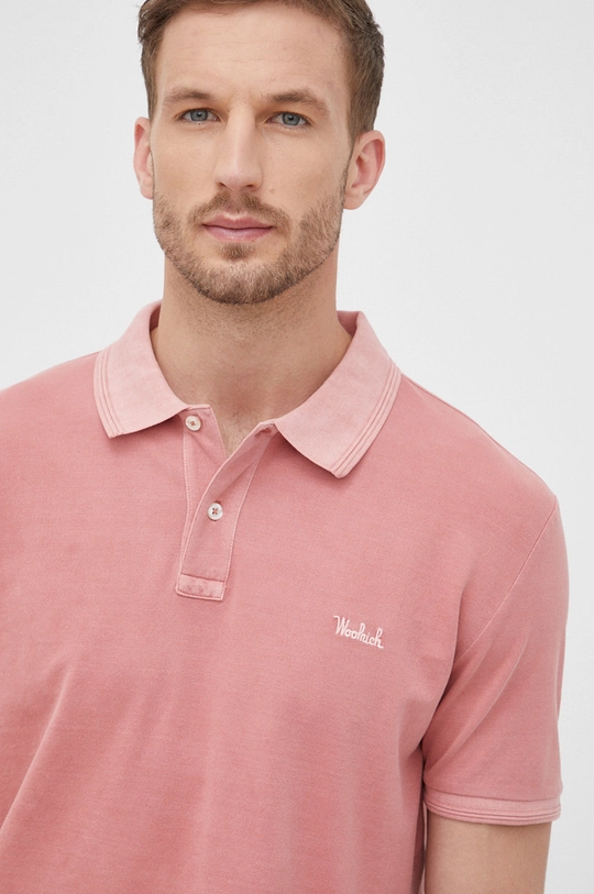 różowy Woolrich polo