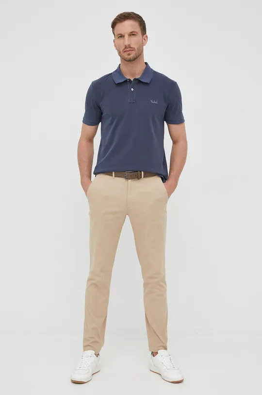 Woolrich tricou polo bleumarin