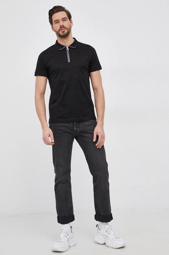 Karl Lagerfeld Polo bawełniane 521200.745082 czarny